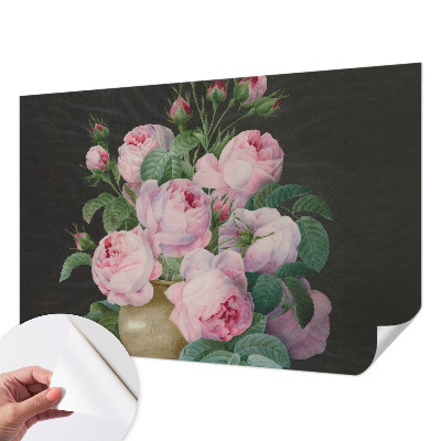 Papel de parede infantil com padrão floral elegante