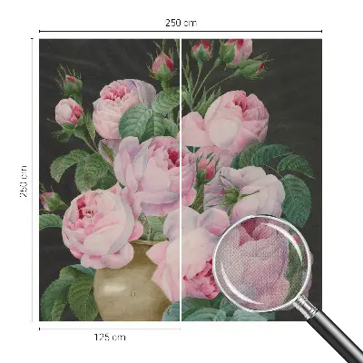 Papel de parede infantil com padrão floral elegante