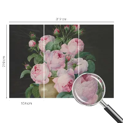 Papel de parede infantil com padrão floral elegante