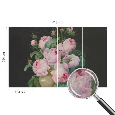 Papel de parede infantil com padrão floral elegante