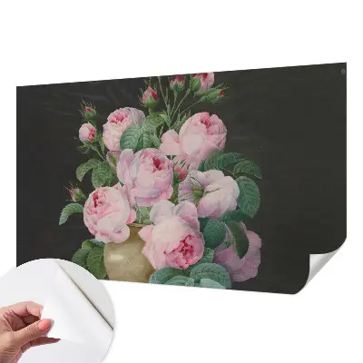 Papel de parede infantil com padrão floral elegante