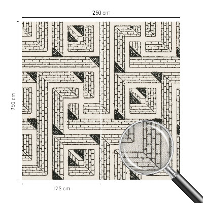 Papel de parede para criança labirinto de tijolos