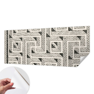 Papel de parede para criança com padrão de labirinto de tijolos