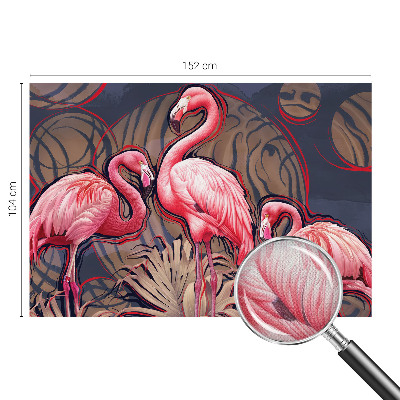 Autocolante de parede fotográfico flamingos cor-de-rosa
