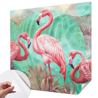 Papel de parede autocolante para quarto com estampa de pássaros exóticos
