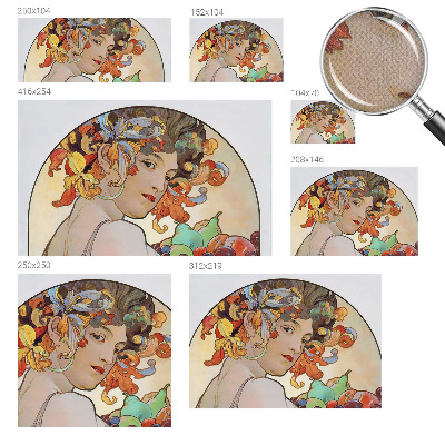 Papel de parede autocolante com padrão Art Nouveau colorido
