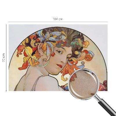 Papel de parede autocolante com padrão Art Nouveau colorido