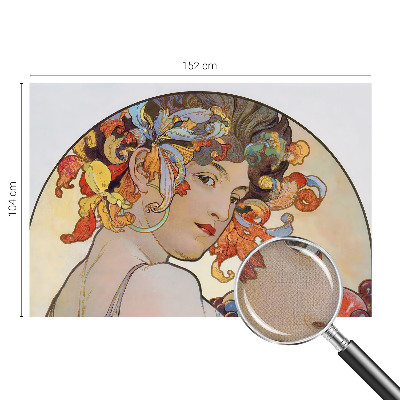 Papel de parede autocolante com padrão Art Nouveau colorido
