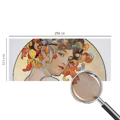 Papel de parede autocolante com padrão Art Nouveau colorido