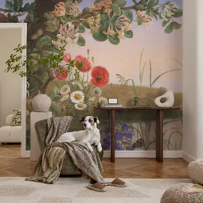 Papel de parede para criança com estampa Idílio floral