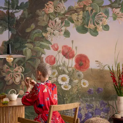 Papel de parede para criança com estampa Idílio floral