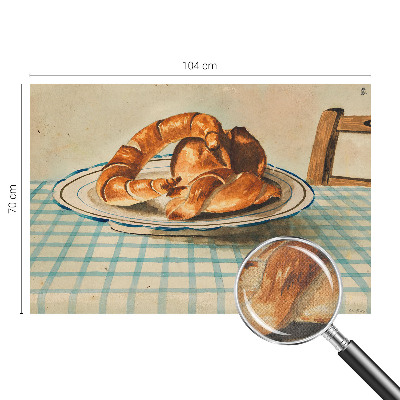 Papel de parede autocolante para sala com estampa inspirada em produtos de panificação para uso na cozinha