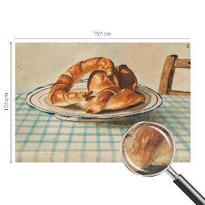 Papel de parede autocolante para sala com estampa inspirada em produtos de panificação para uso na cozinha