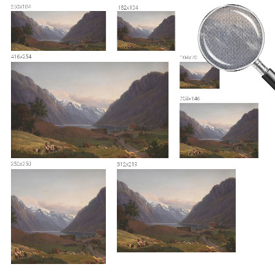 Papel de parede 3D Panorama da montanha