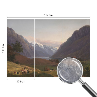 Papel de parede 3D Panorama da montanha