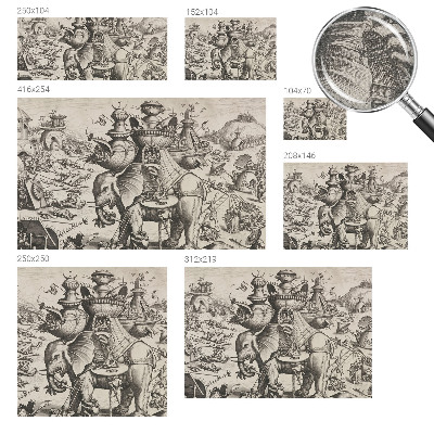 Papel de parede infantil Uma batalha grotesca