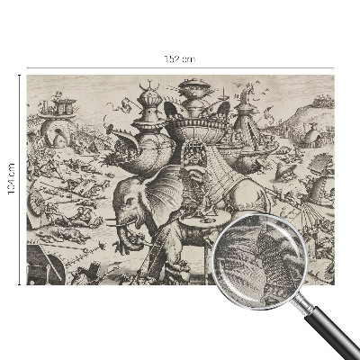 Papel de parede infantil Uma batalha grotesca