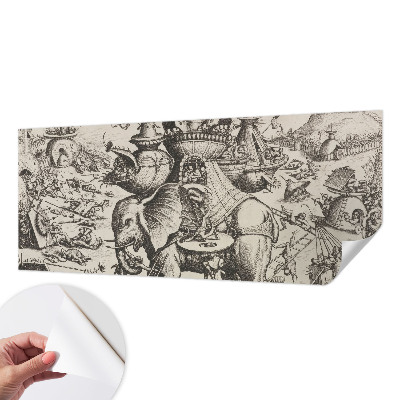 Papel de parede infantil Uma batalha grotesca