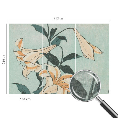 Papel de parede 3D Lírios delicados