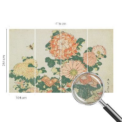 Papel de parede para criança flores de crisântemo