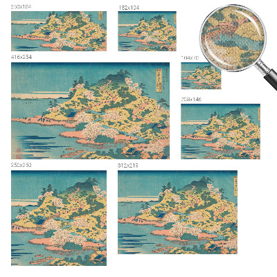 Papel de parede autocolante para sala paisagem japonesa