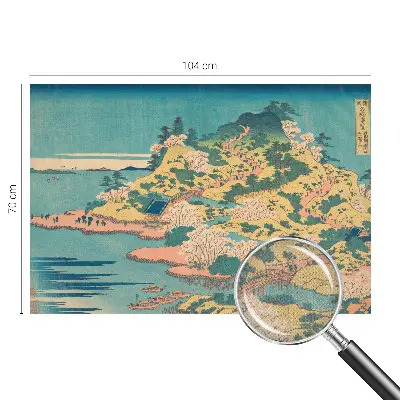 Papel de parede autocolante para sala com paisagem japonesa