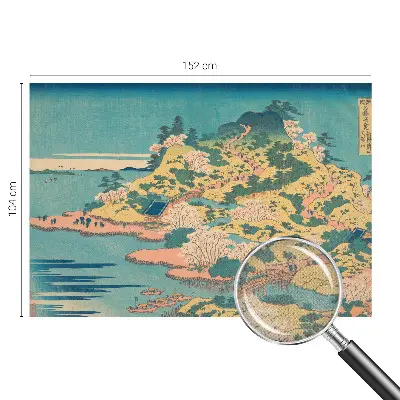 Papel de parede autocolante para sala com paisagem japonesa