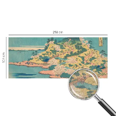 Papel de parede autocolante para sala com paisagem japonesa