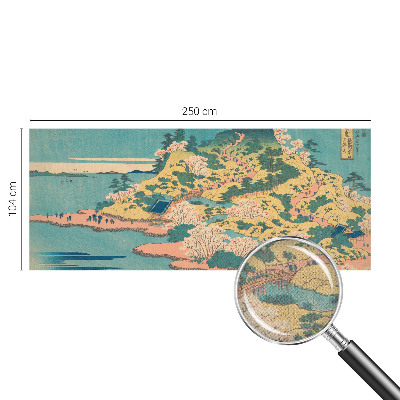 Papel de parede autocolante para sala paisagem japonesa