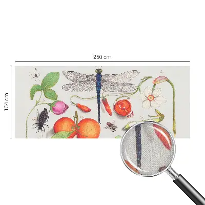 Autocolante de parede fotográfico com ilustração da natureza