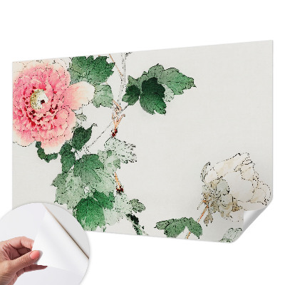 Papel de parede autocolante com padrão floral discreto