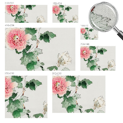 Papel de parede autocolante com padrão floral discreto
