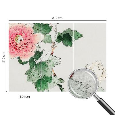 Papel de parede autocolante com padrão floral discreto