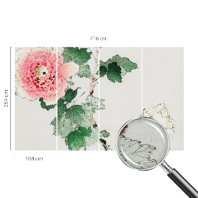 Papel de parede autocolante com padrão floral discreto