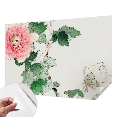 Papel de parede autocolante com padrão floral discreto