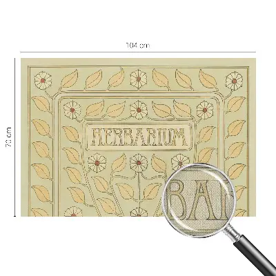 Papel de parede 3D com ornamento de planta