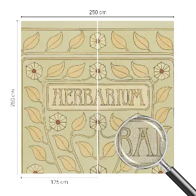 Papel de parede 3D com ornamento de planta