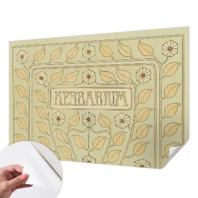 Papel de parede 3D com ornamento de planta