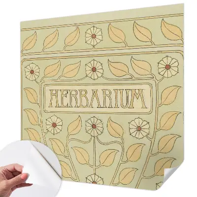 Papel de parede 3D com ornamento de planta