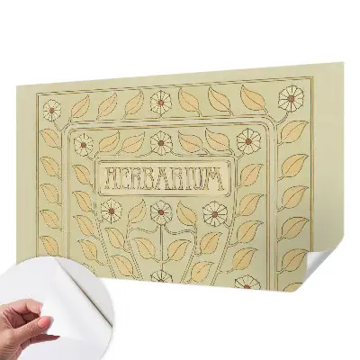 Papel de parede 3D com ornamento de planta
