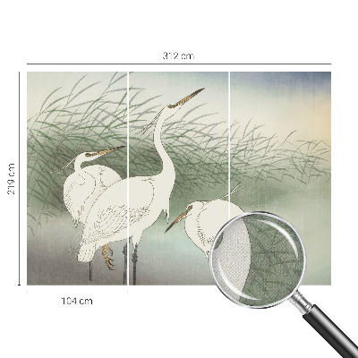 Papel de parede para criança Garças na grama