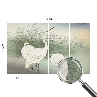 Papel de parede para criança Garças na grama