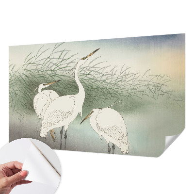 Papel de parede para criança Garças na grama