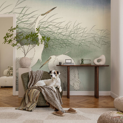 Papel de parede para criança Garças na grama