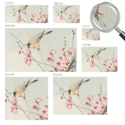 Papel de parede infantil com estampa de pássaros floridos