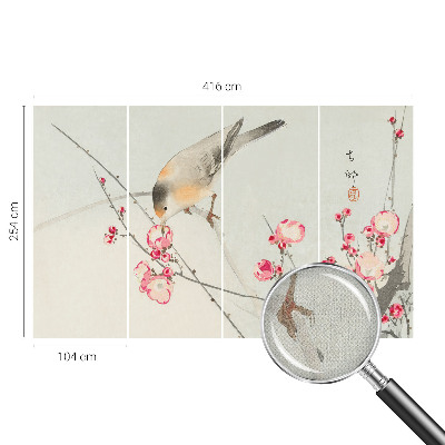 Papel de parede infantil Pássaro florido