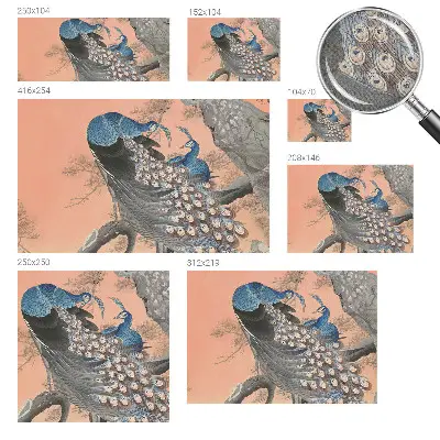 Papel de parede autocolante para quarto com padrão de pavão em estilo elegante
