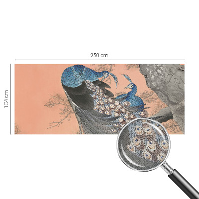 Papel de parede autocolante para quarto Elegância do pavão