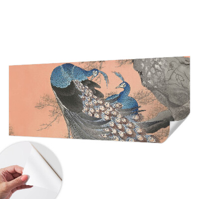 Papel de parede autocolante para quarto Elegância do pavão