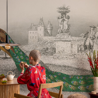 Autocolante de parede fotográfico Penas coloridas